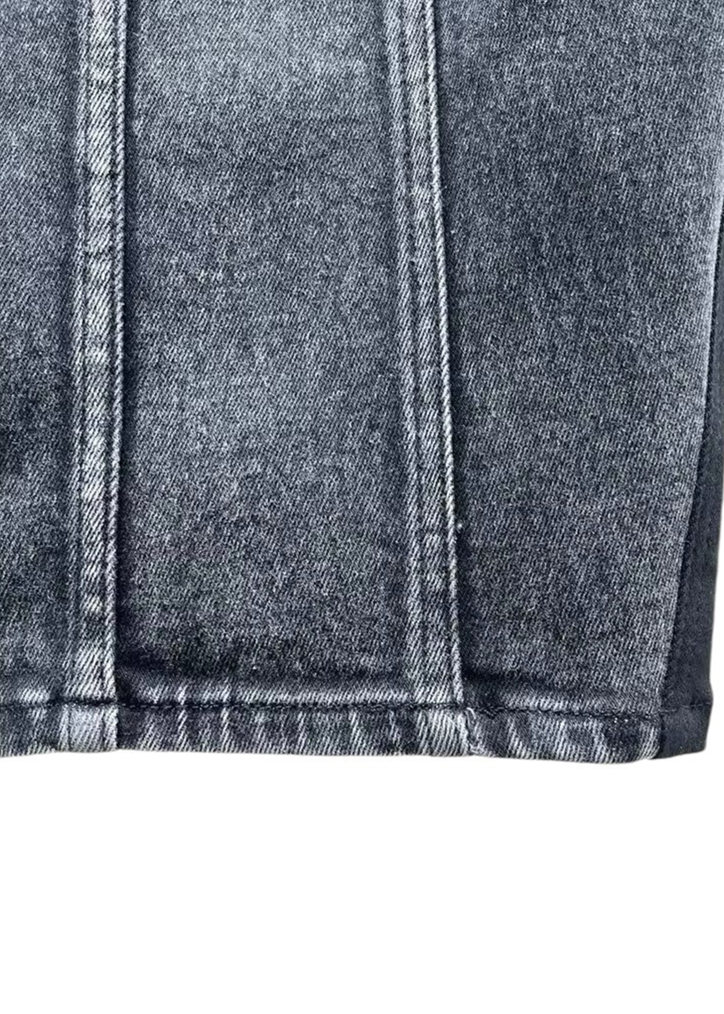 Sapphire Contrast Denim Dress - Black