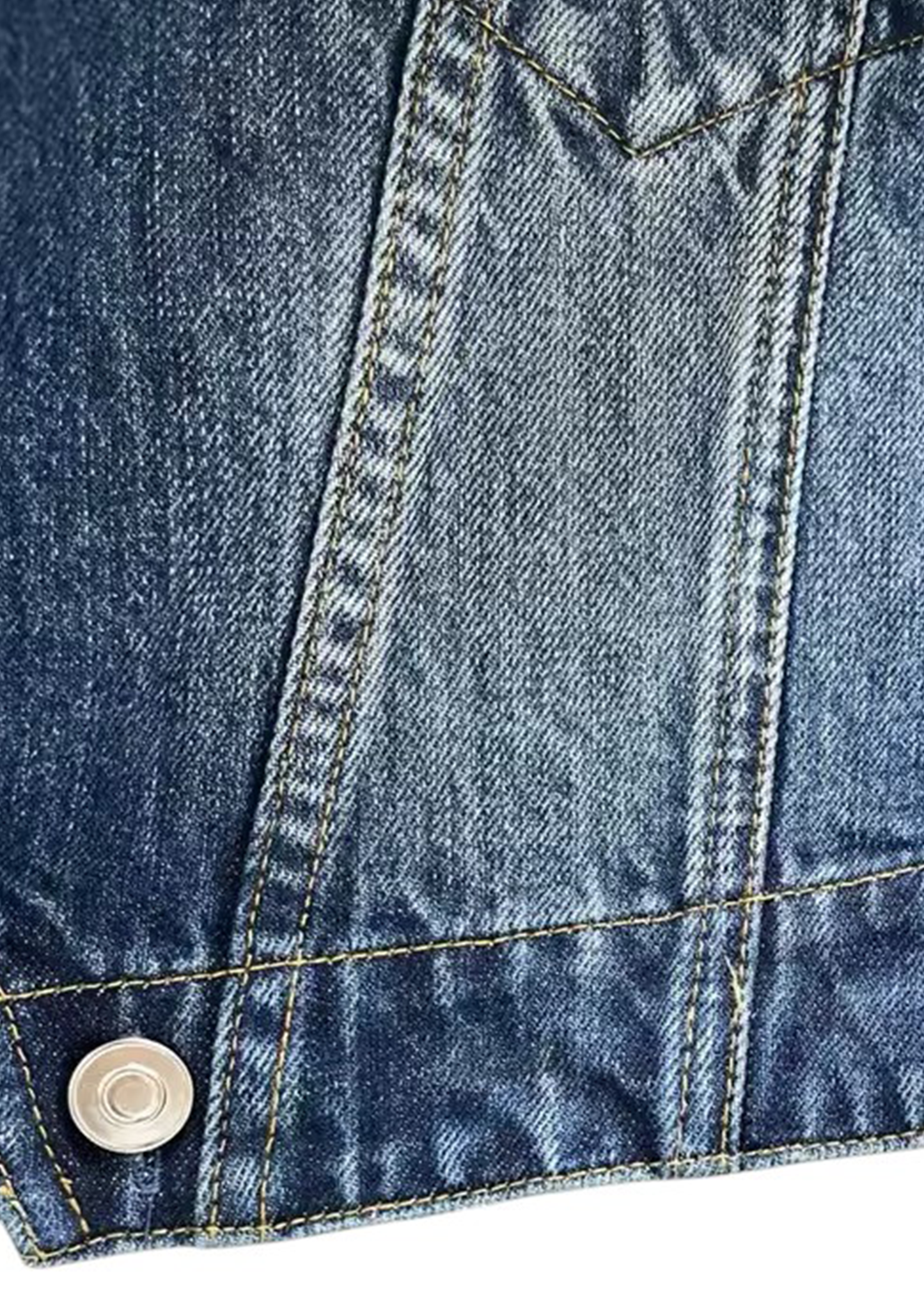 Mia Hooded Jean Jacket - Dark Blue