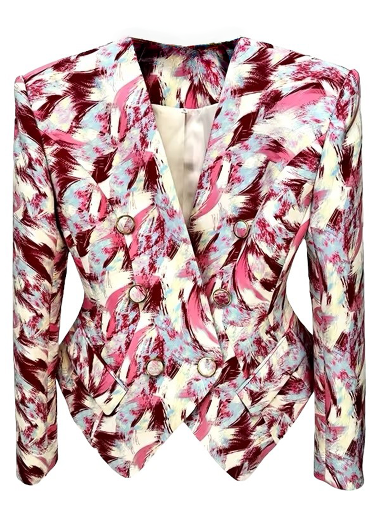 Nyra Blazer - Pink and Red