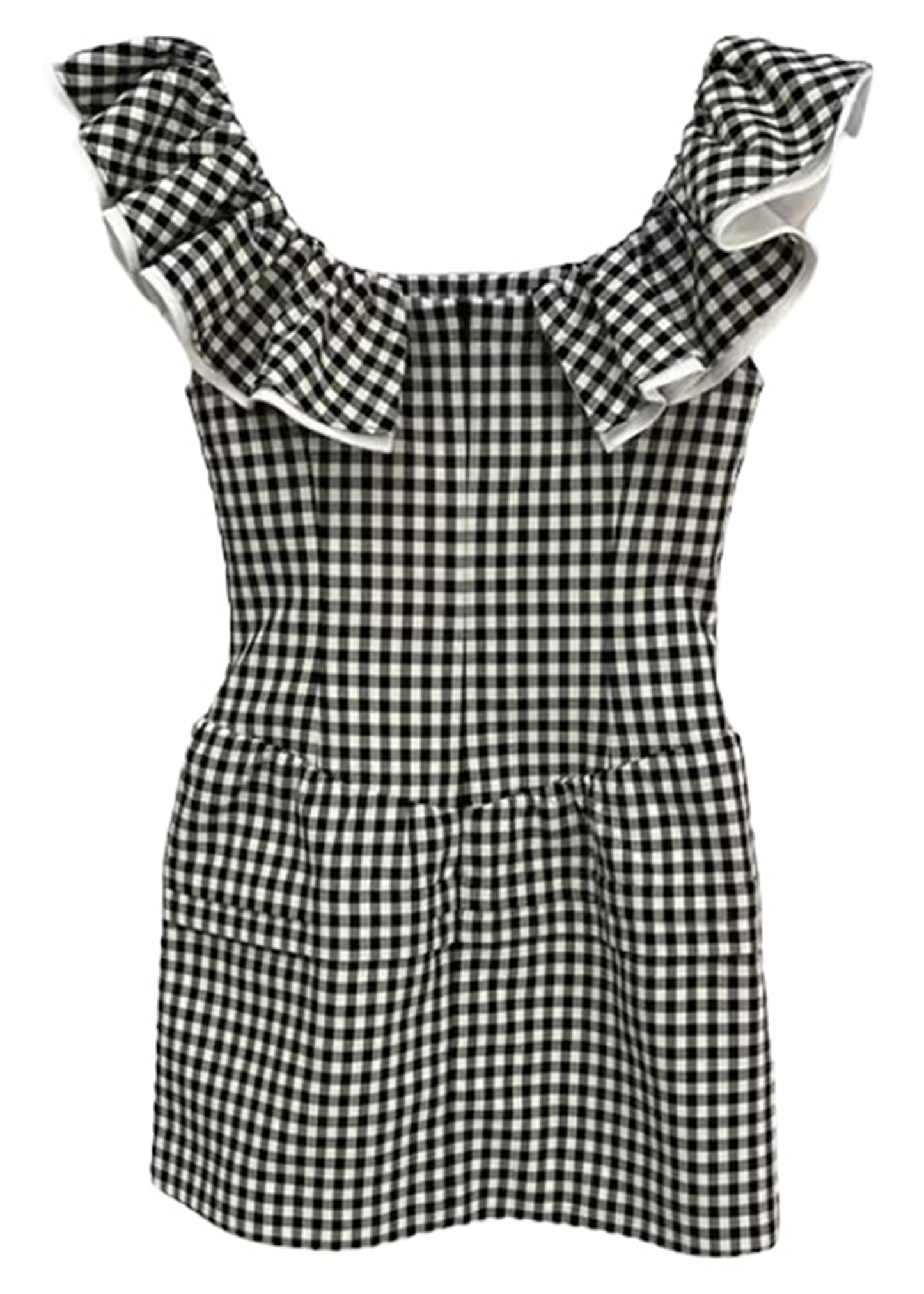 Macy Ruffle Plaid Mini Dress