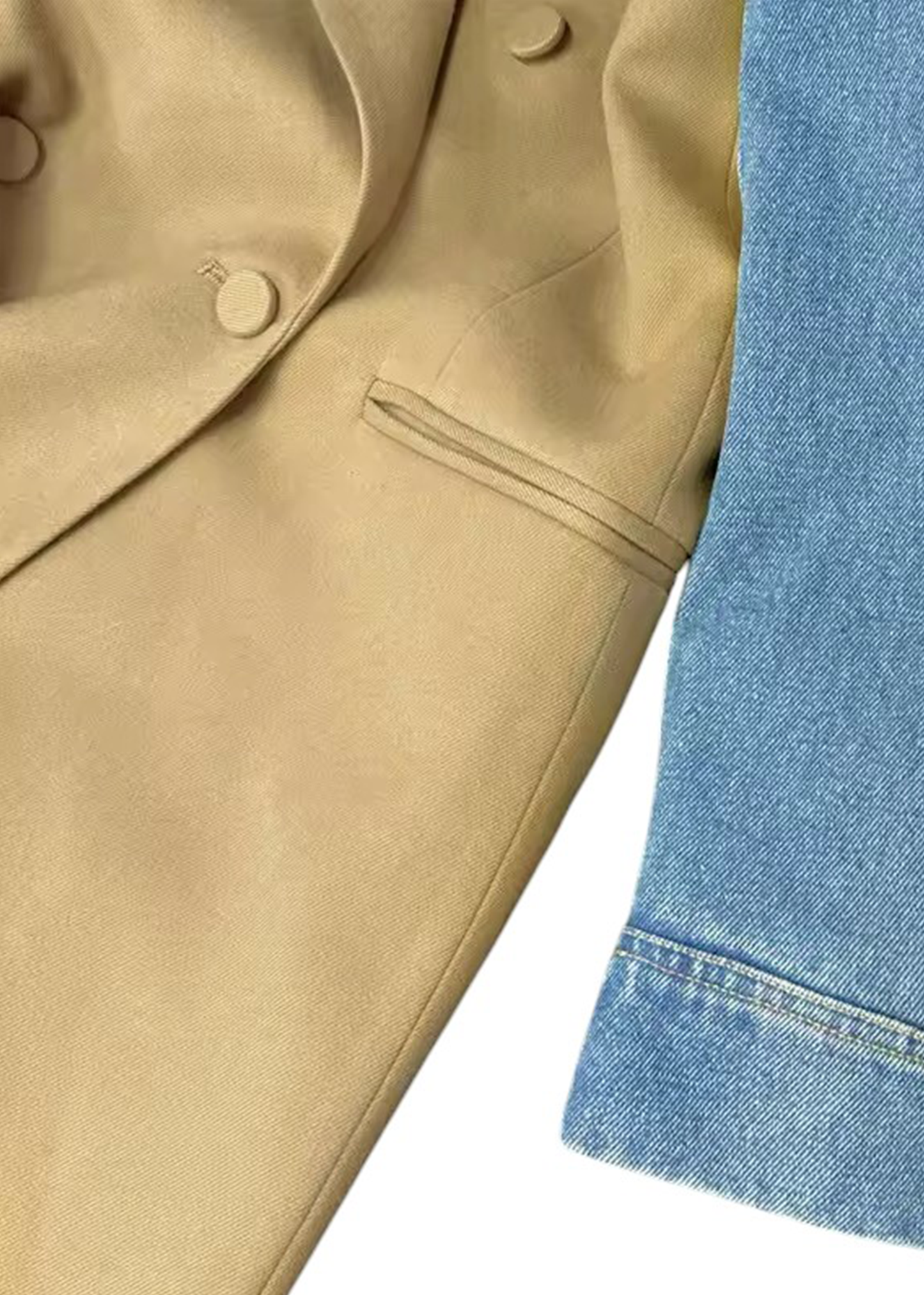 Evelyn Denim Contrast Coat