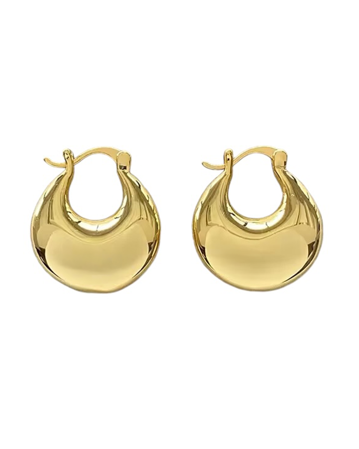 Natalie Brass Gold Plated Earrings - Gold