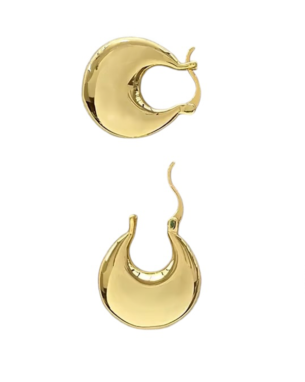 Natalie Brass Gold Plated Earrings - Gold