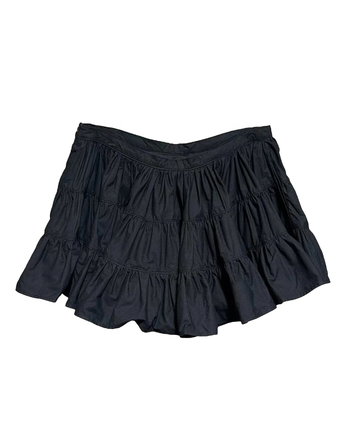 Willa Micro Mini Ruffle Skirt - Black