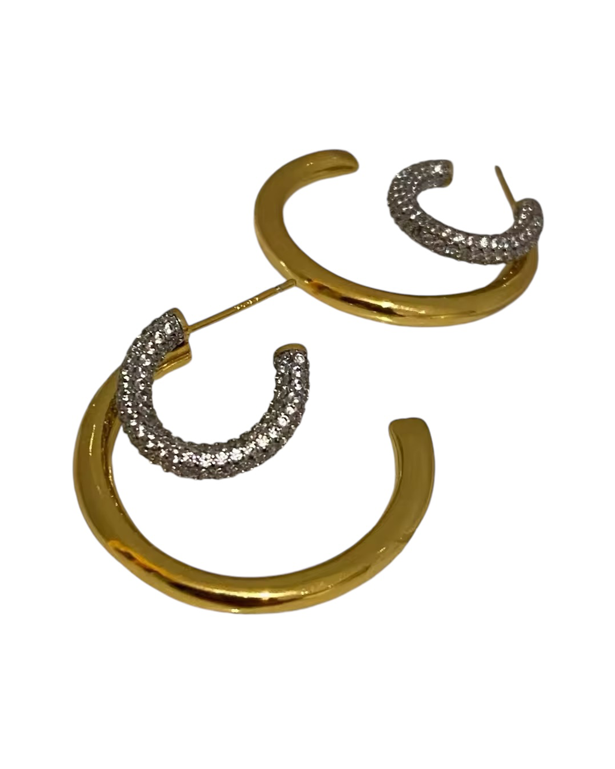 Casper Good Plated Hoops with Zircon