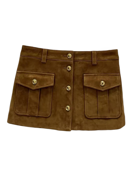 Amyra Suede Mini Skirt