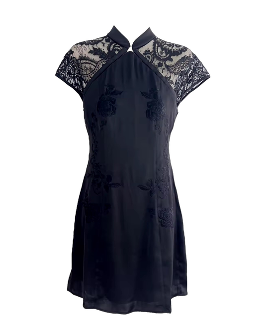 Deborah Mini Dress with Lace Detail