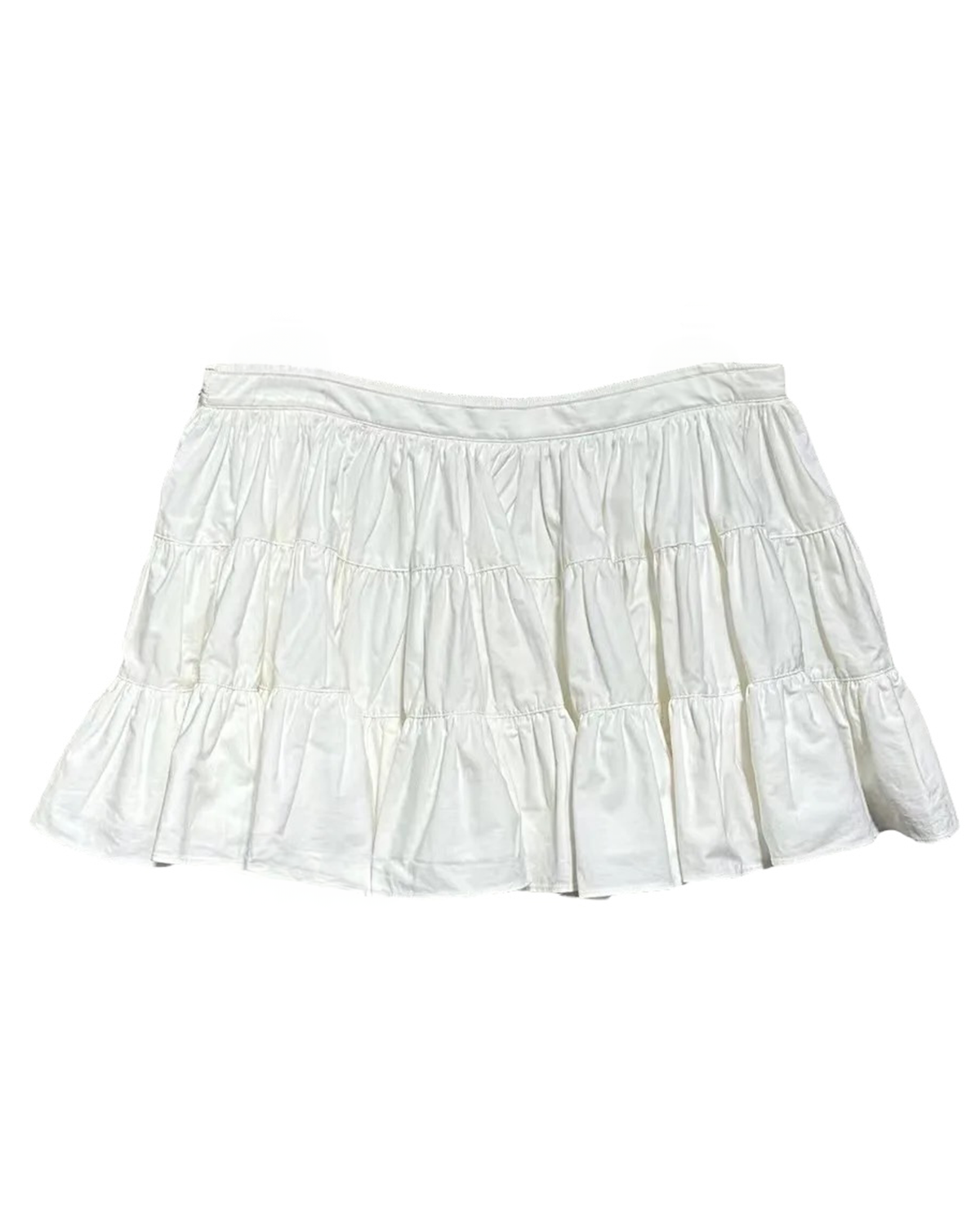 Willa Micro Mini Ruffle Skirt - White