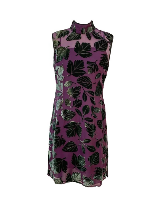 Athena Dress with Velvet Detail