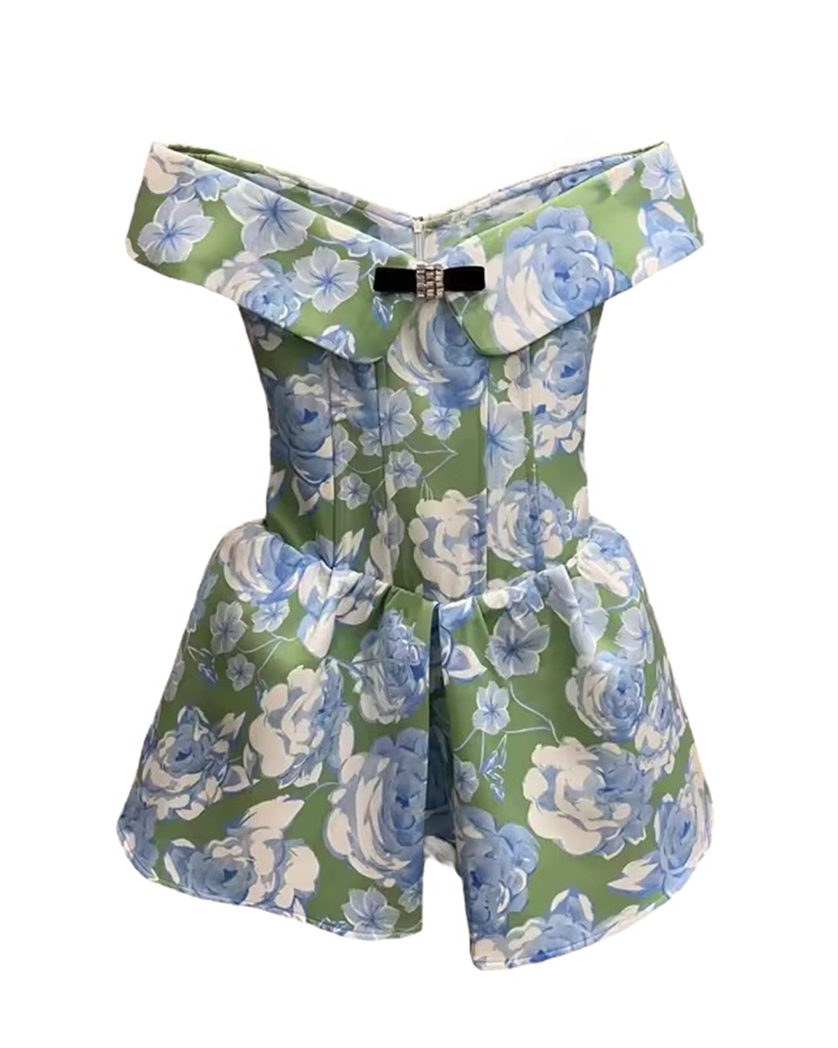 Ivy Mini Dress - Green and Blue