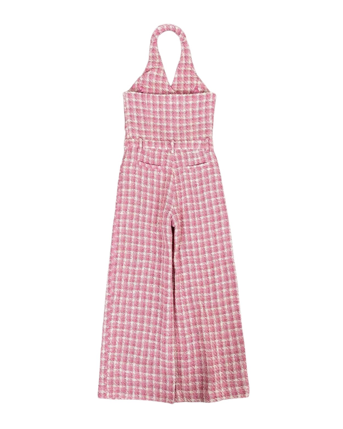 Evelyn Pink Plaid Jumpsuit