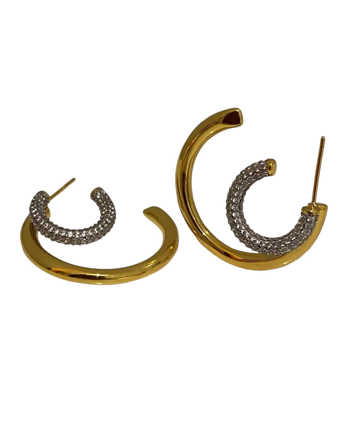 Casper Good Plated Hoops with Zircon