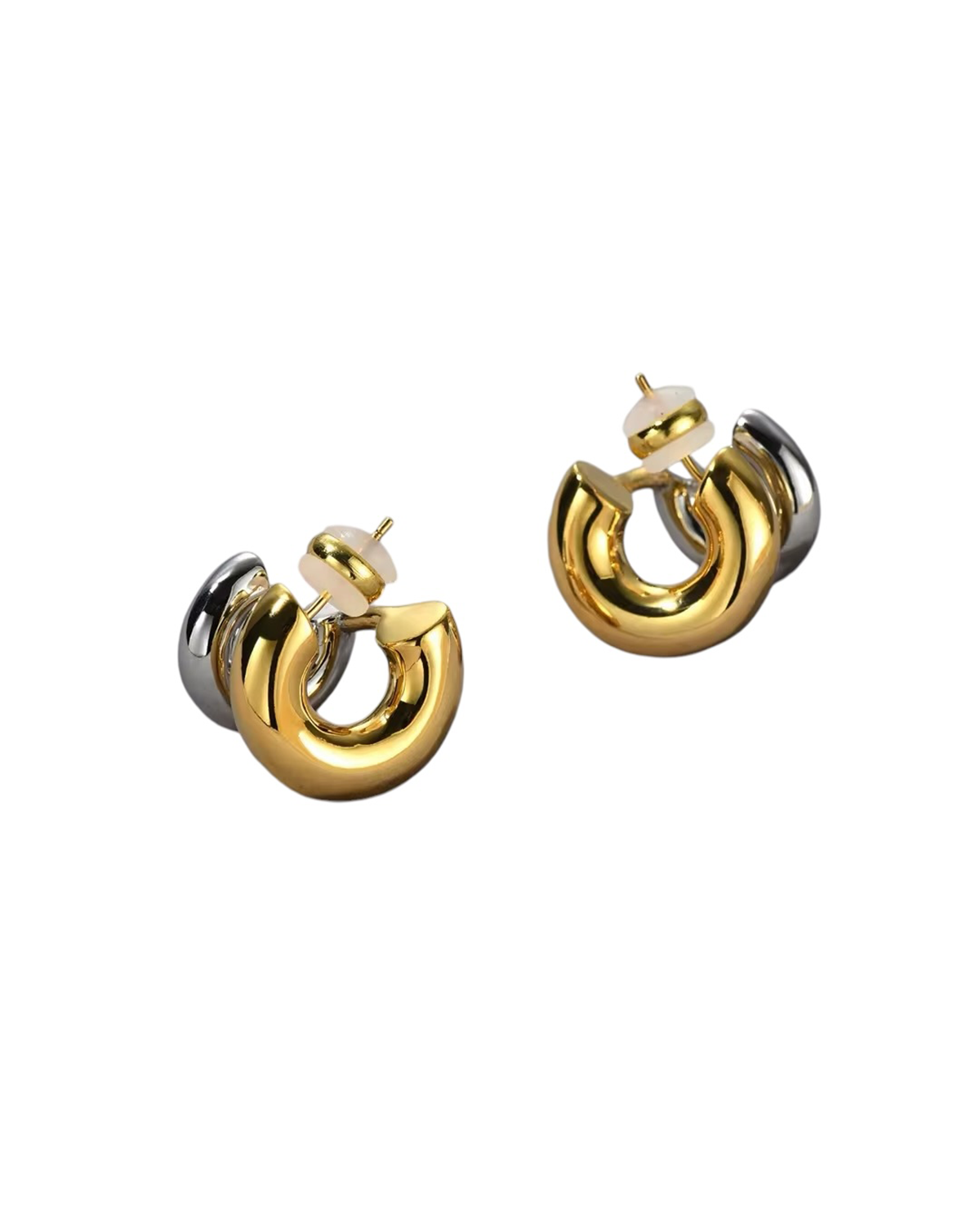 Amara Two Tone Hoops