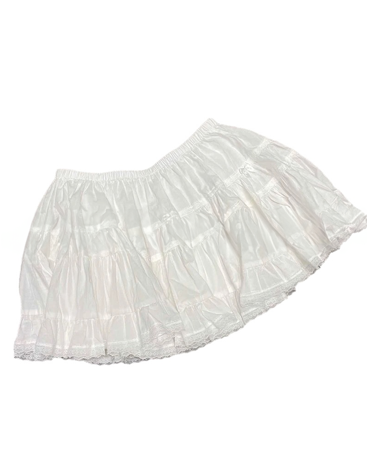 Willa Micro Mini Ruffle Skirt - White