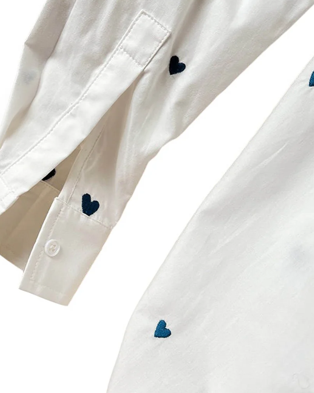 Bella Heart Detailed Shirt - Blue