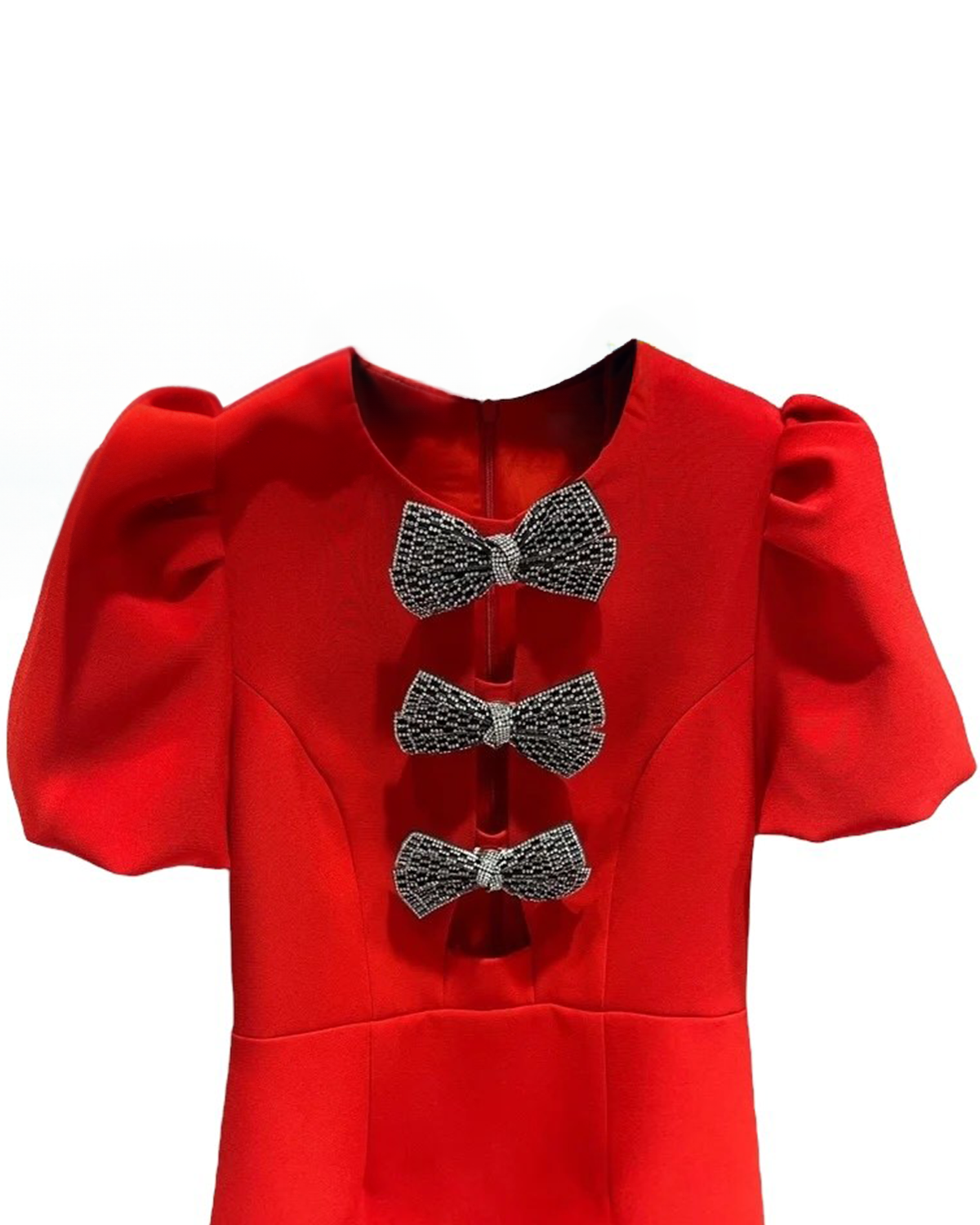 Emilia Bow Dress - Red