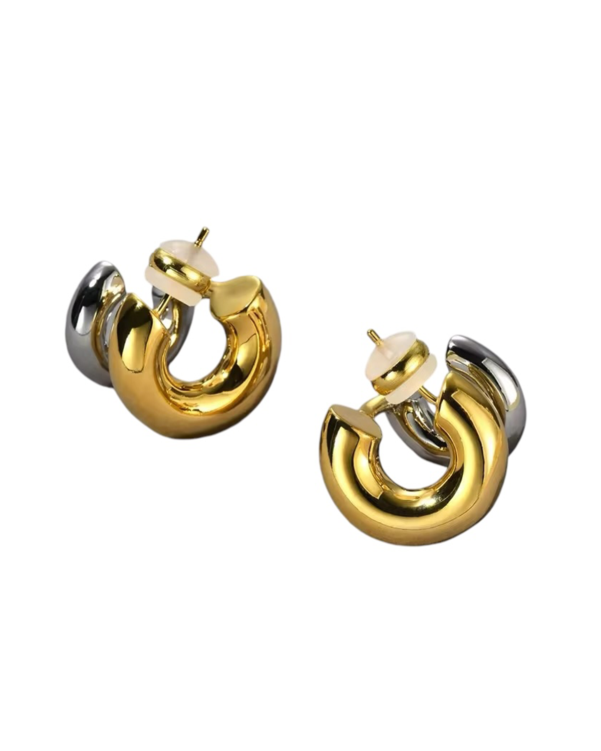 Amara Two Tone Hoops