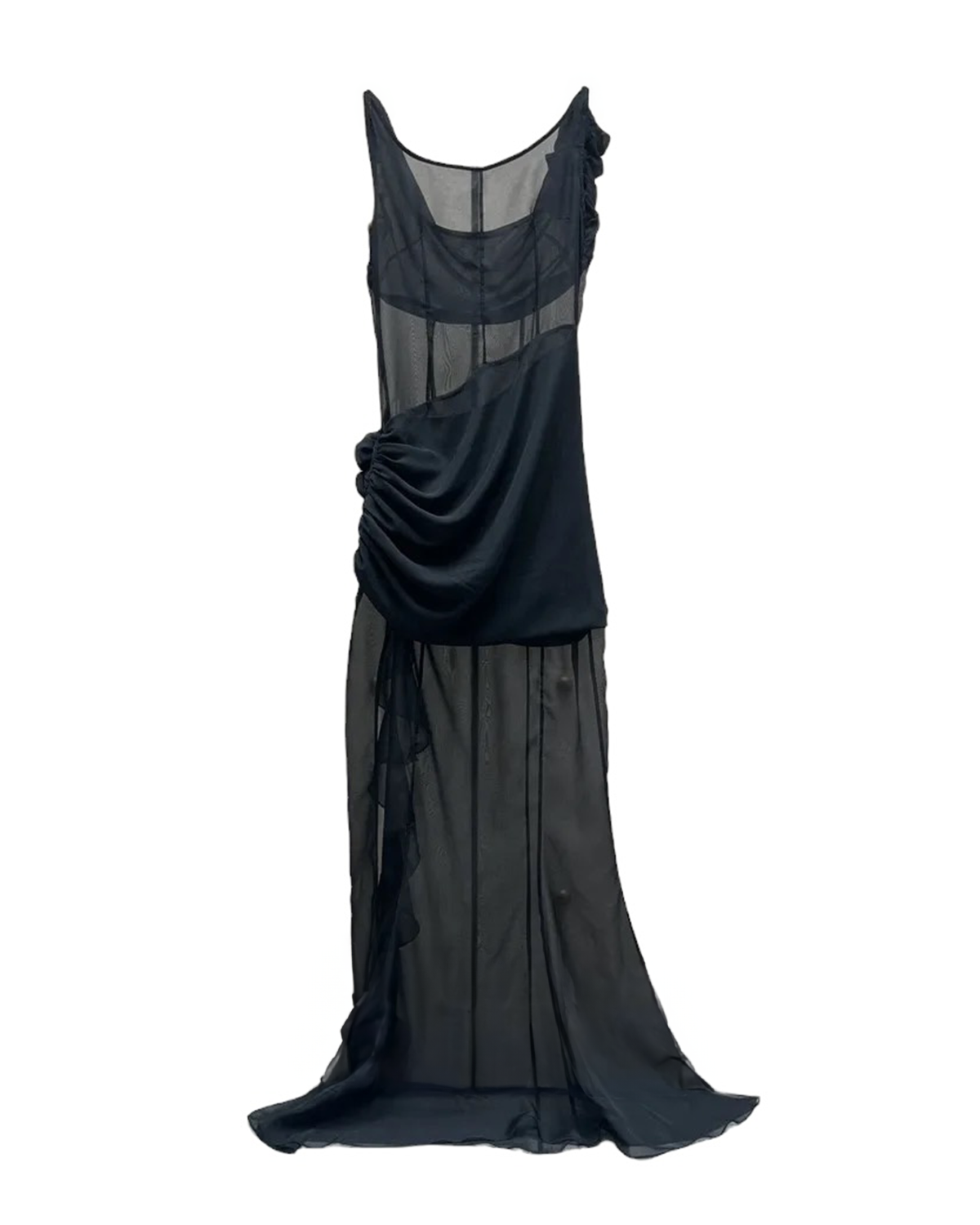 Elowen Mesh Ruffle Gown