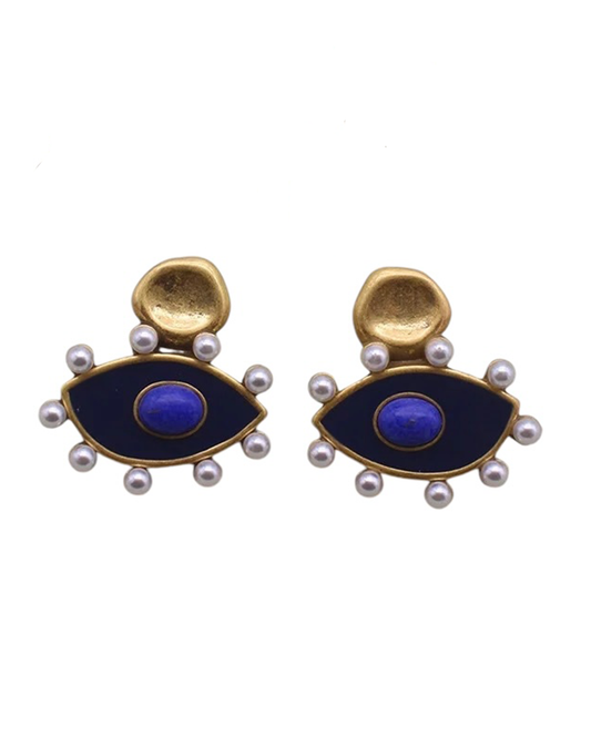 Mylah-Eye Earrings - Black