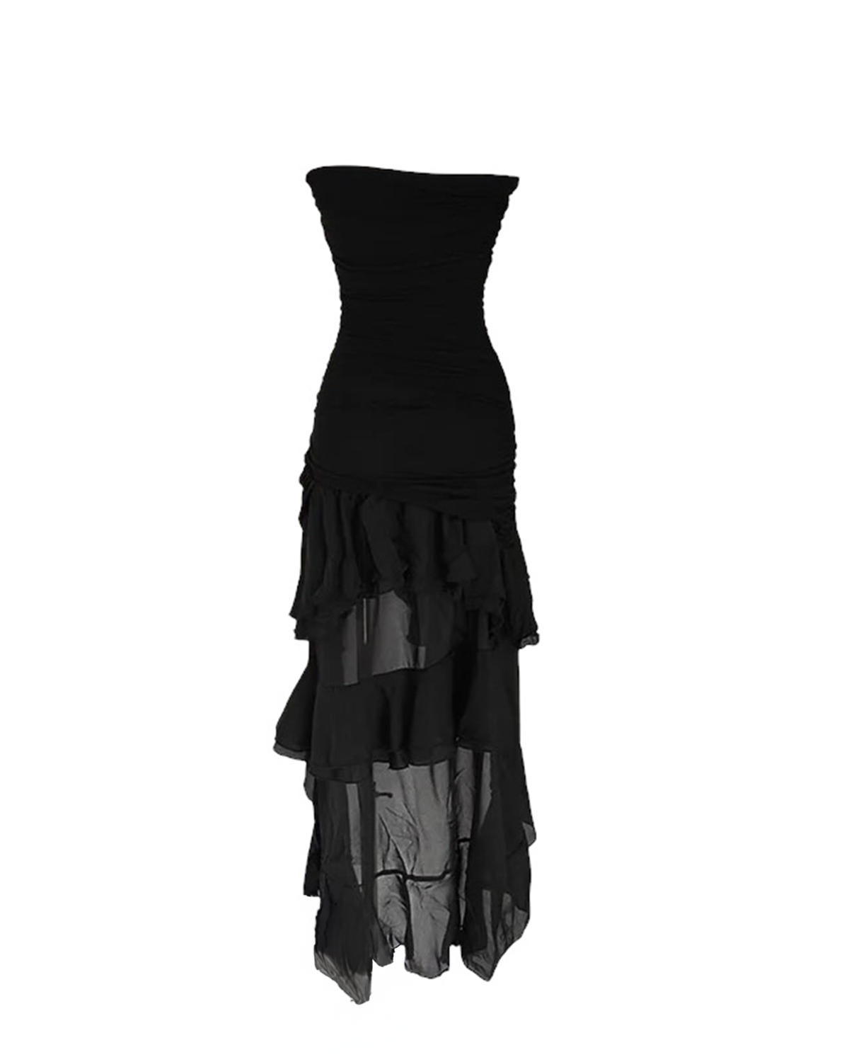 Daphne Ruffle Dress - Black