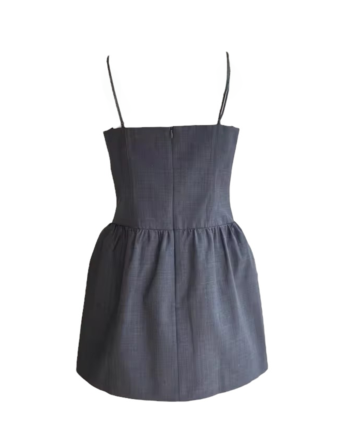 Lachlan Bow Micro Mini Dress  - Grey