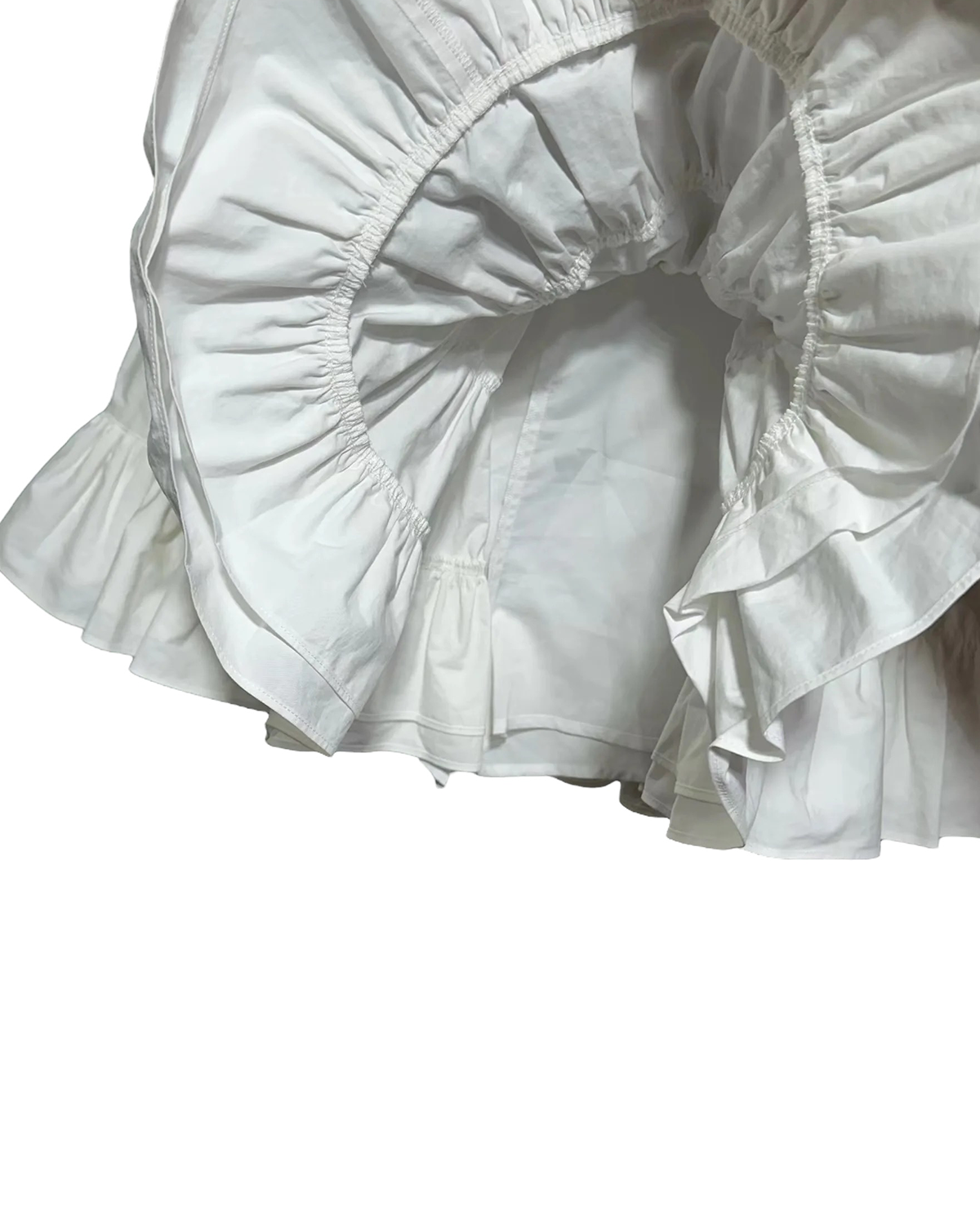 Willa Micro Mini Ruffle Skirt - White