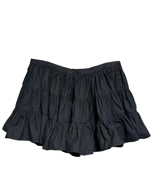 Willa Micro Mini Ruffle Skirt - Black